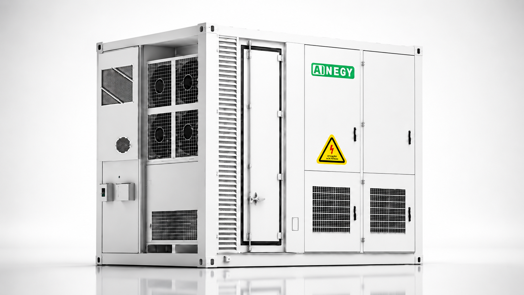 AINEGY 500 kW 1 MWh solar-diesel BESS container