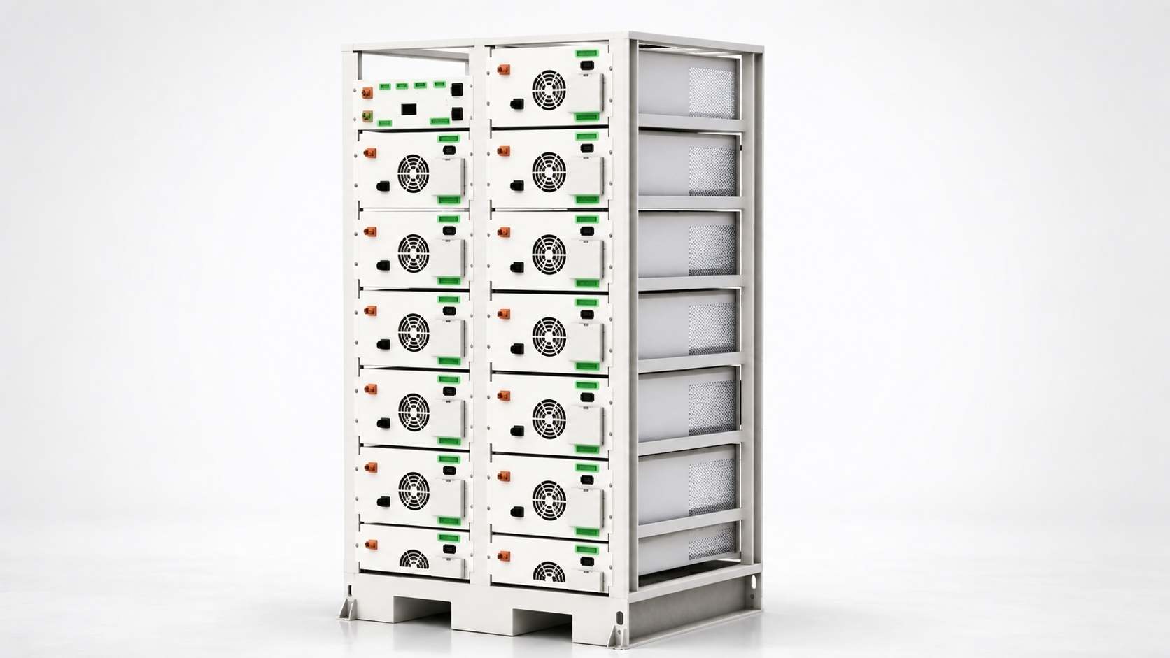 51.2V314Ah air-cooled LiFePO4 battery rack IP20