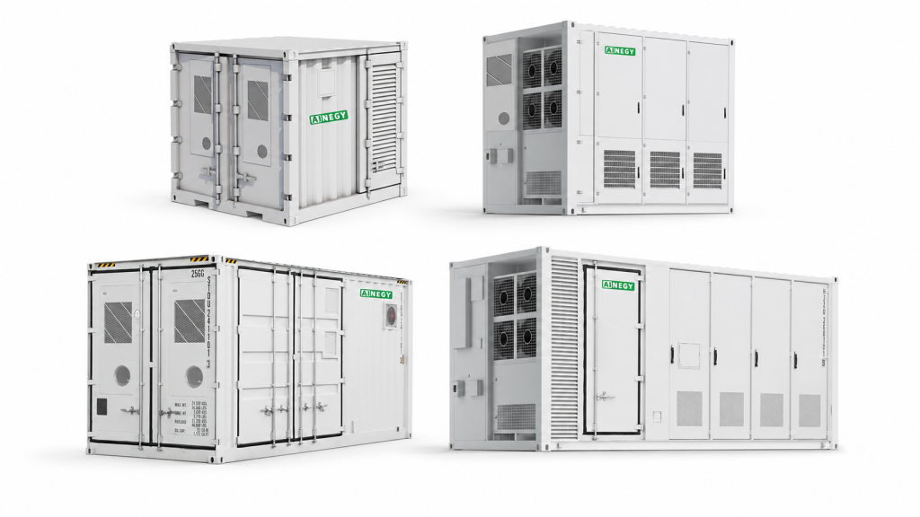 AINEGY solar diesel BESS integrated cabin for high-power critical load resilience