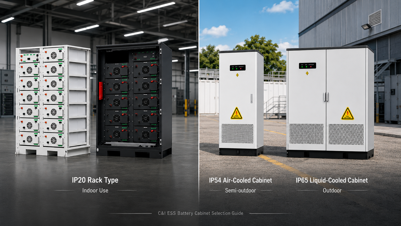 IP54 air-cooled C&I ESS battery cabinet selection guide