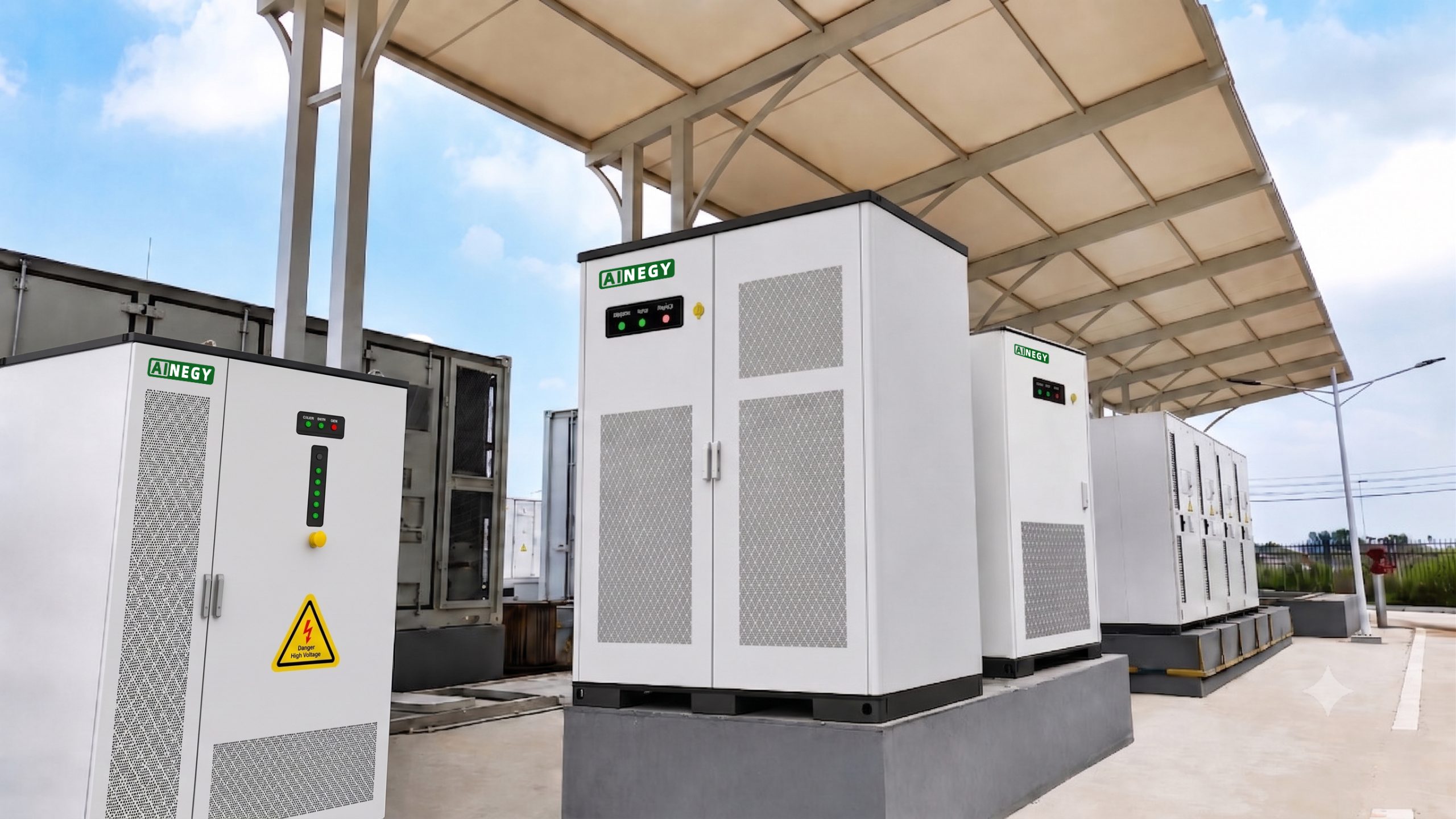 AINEGY ESS battery cabinets and PCS cabinets