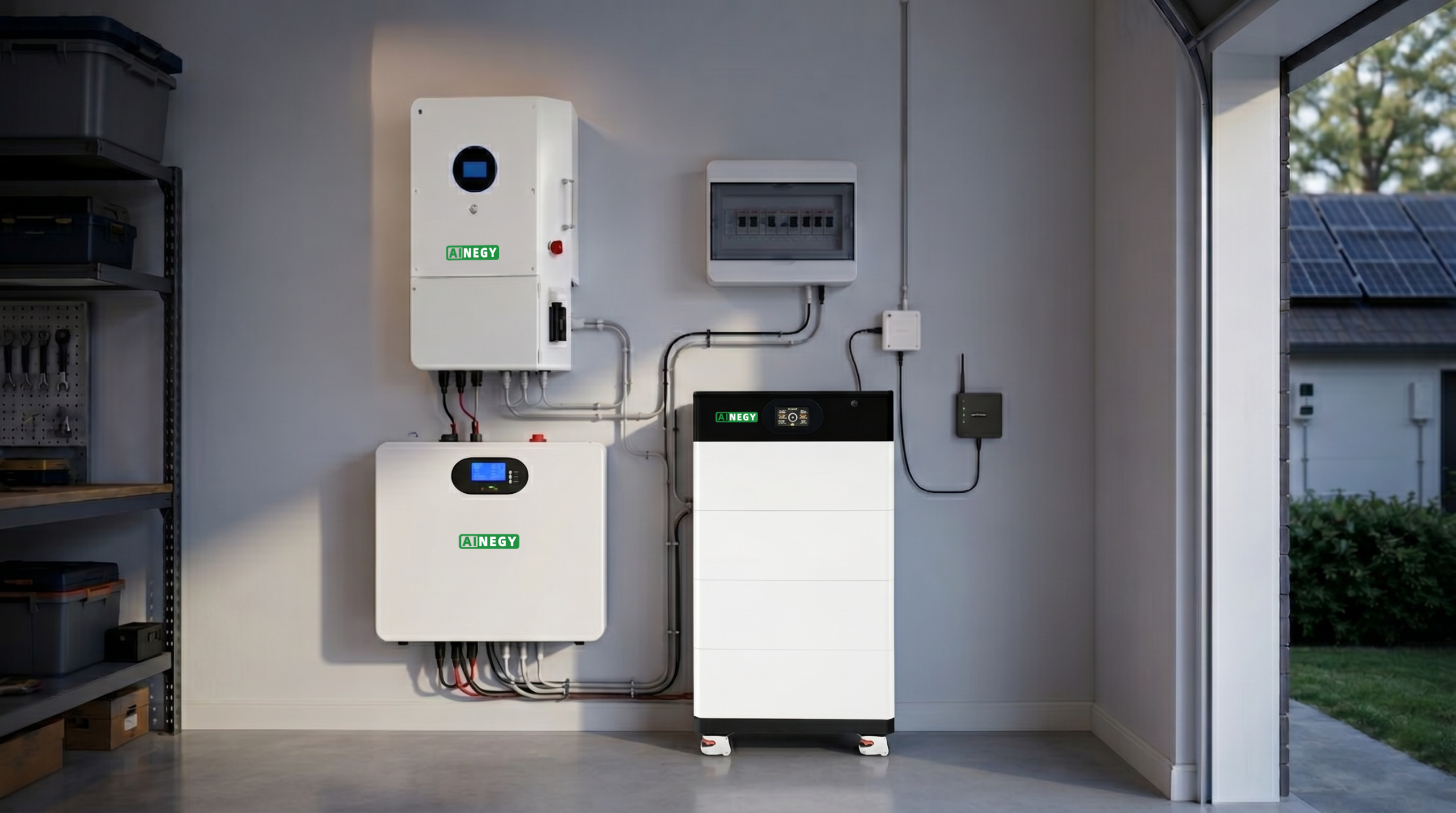 Residential battery system compatibility for LiFePO4 battery BMS inverter communication and expandable capacity