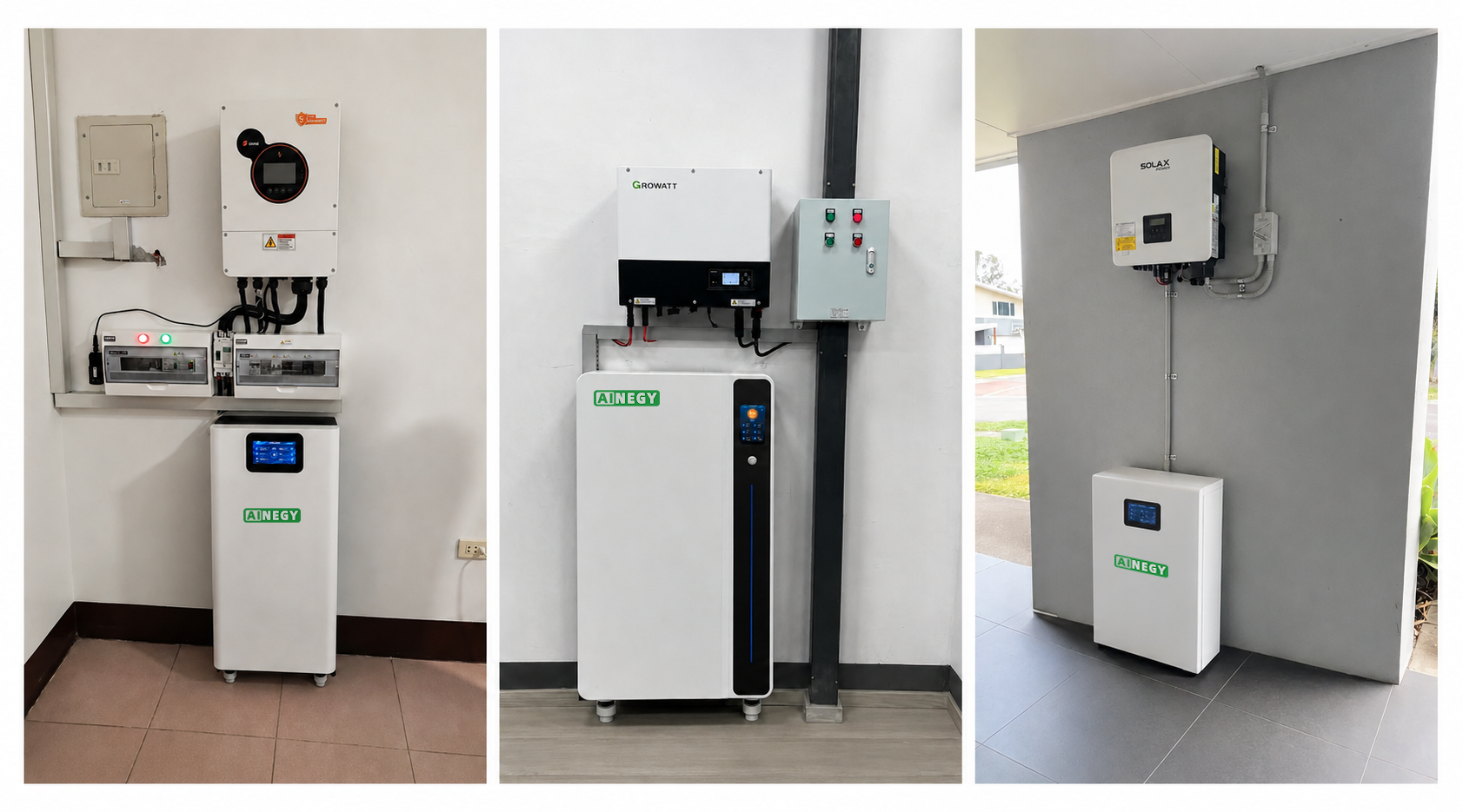 AINEGY residential and community solar battery project application image