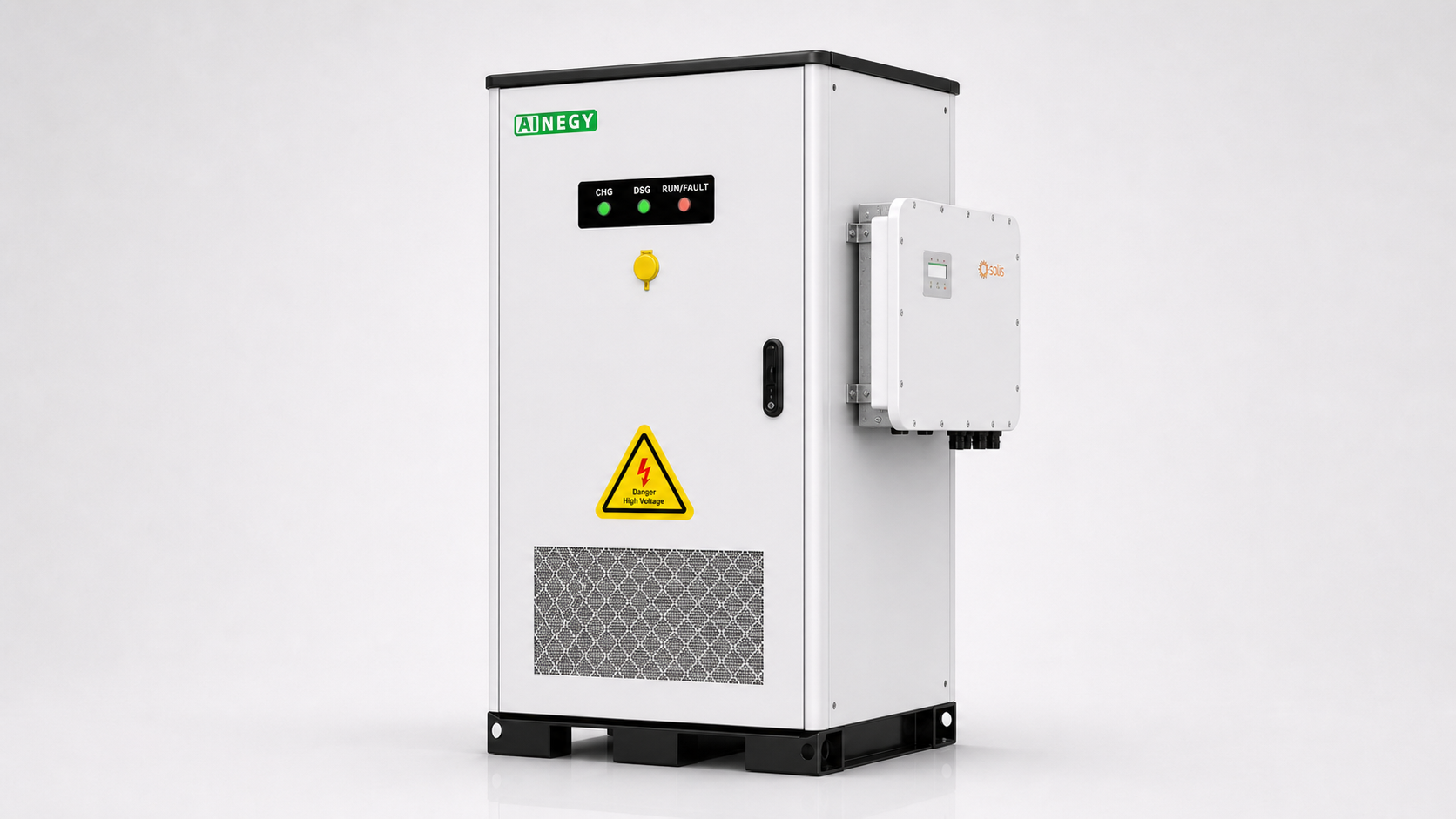 Solis series liquid-cooled solar-diesel BESS cabinet 100kW 209kWh and 125kW 261kWh
