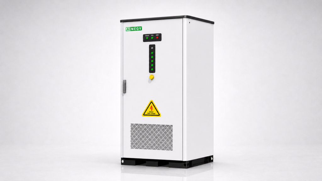 AINEGY 125 kW 241 kWh PVDG BESS cabinet