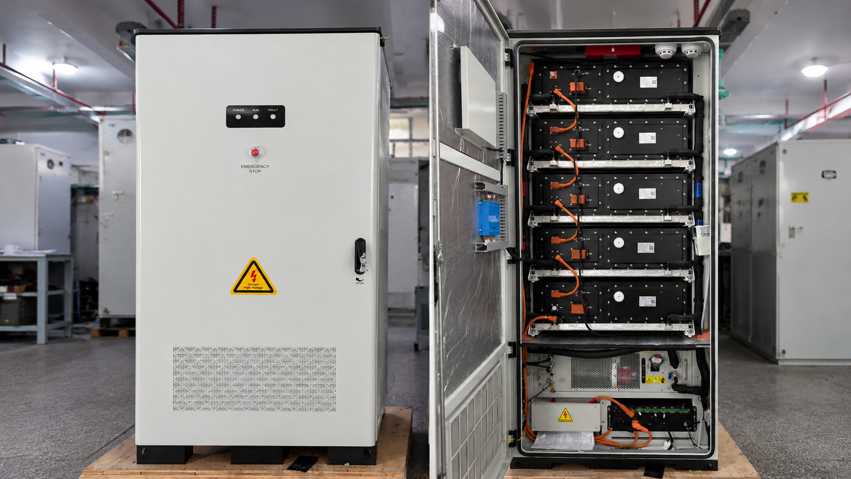 AINEGY 166V314Ah liquid-cooled IP65 LiFePO4 battery cabinet product image for commercial energy storage