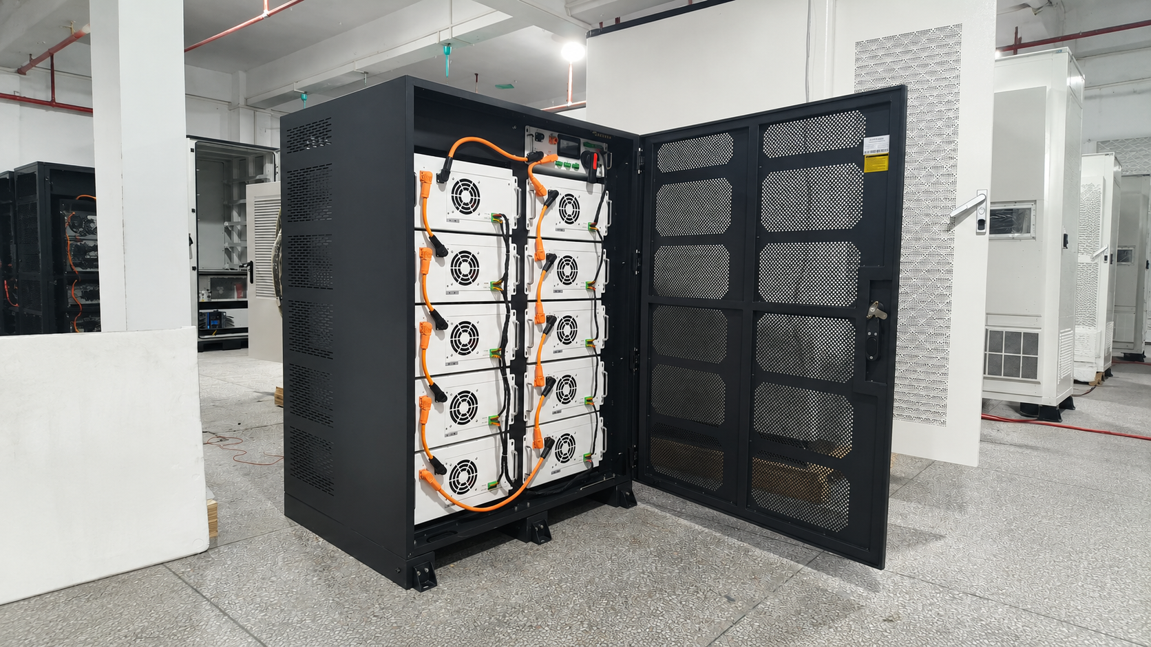 AINEGY 64V314Ah air-cooled IP20 LiFePO4 battery cabinet real product image for indoor commercial energy storage