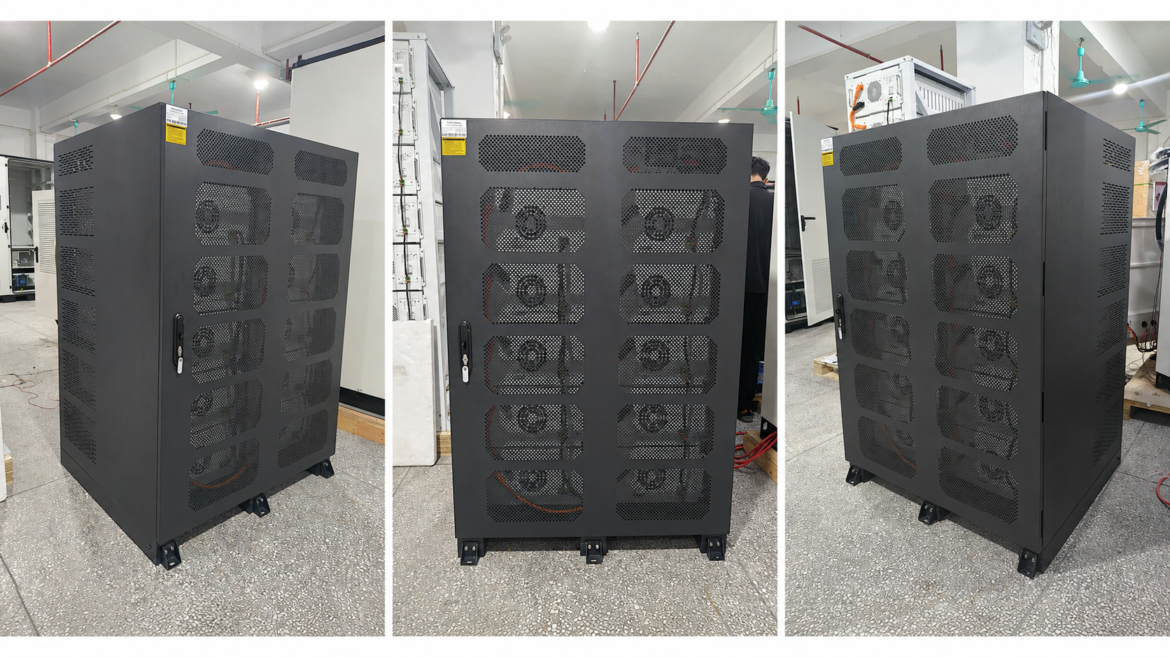 AINEGY 64V314Ah LiFePO4 battery cabinet IP20 air-cooled real product photo for industrial energy storage projects