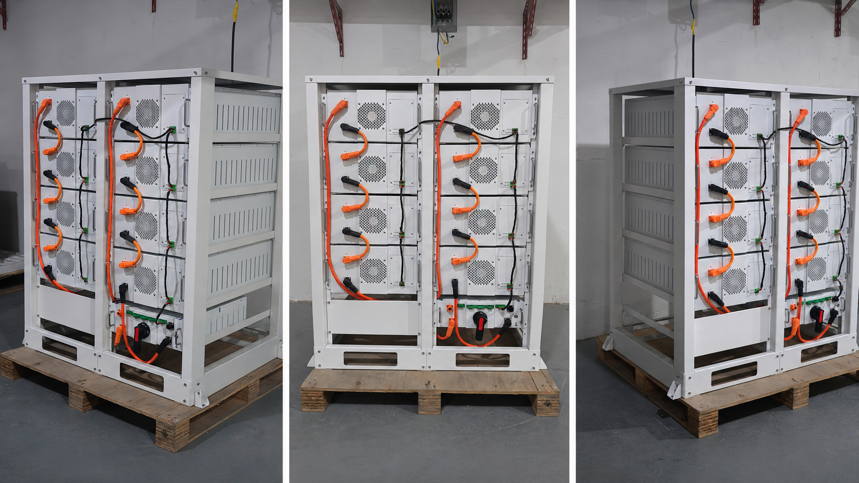 AINEGY 64V314Ah air-cooled LiFePO4 battery cabinet IP20 real product photo for commercial and industrial ESS projects