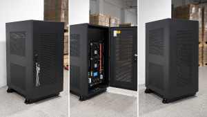 LV BESS Cabinet / Single-phase and Three-phase real product photo with 51.2V LiFePO4 battery and PV input thumbnail