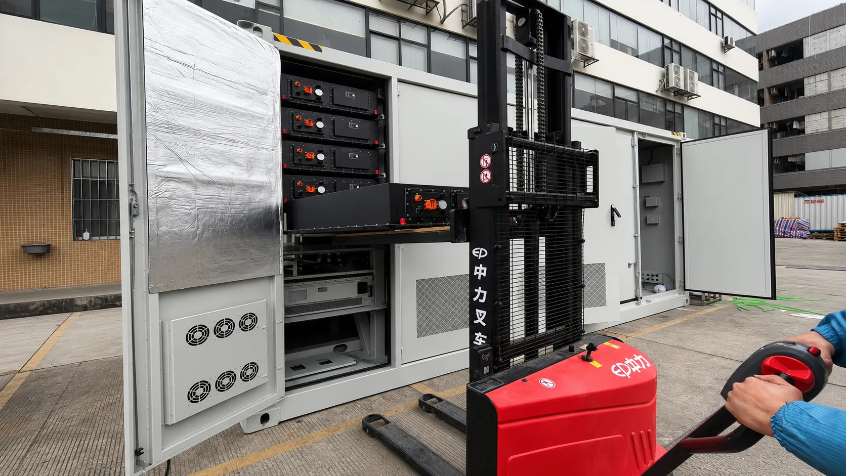 AINEGY 500kW to 1MW Solar-Diesel BESS Container Series production and system integration