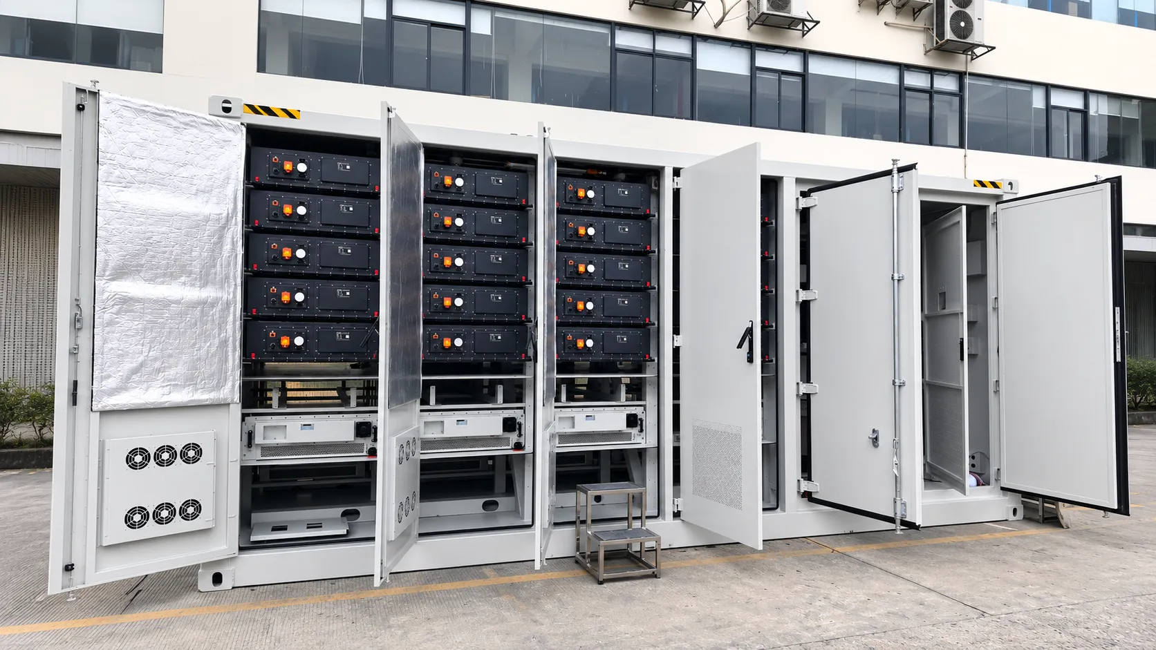 AINEGY 1MWh BESS container for PV battery grid and diesel generator energy coordination