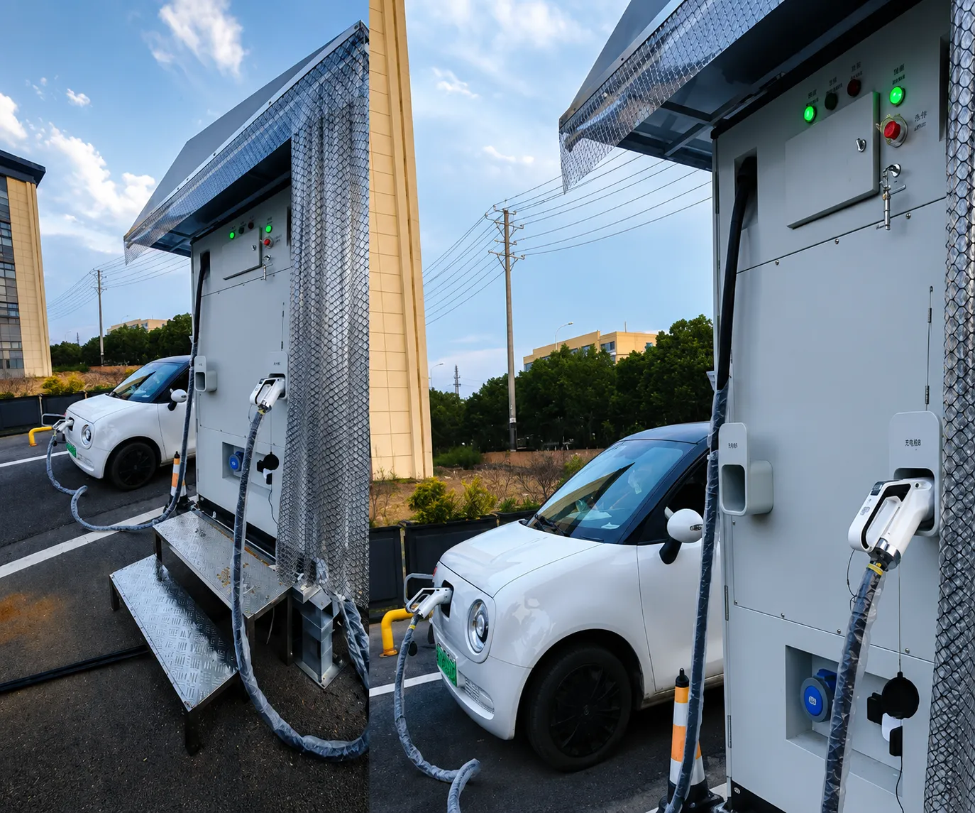 AINEGY 120 kW 209 kWh dual-gun EV charging BESS deployed at station charging sites in Anhui