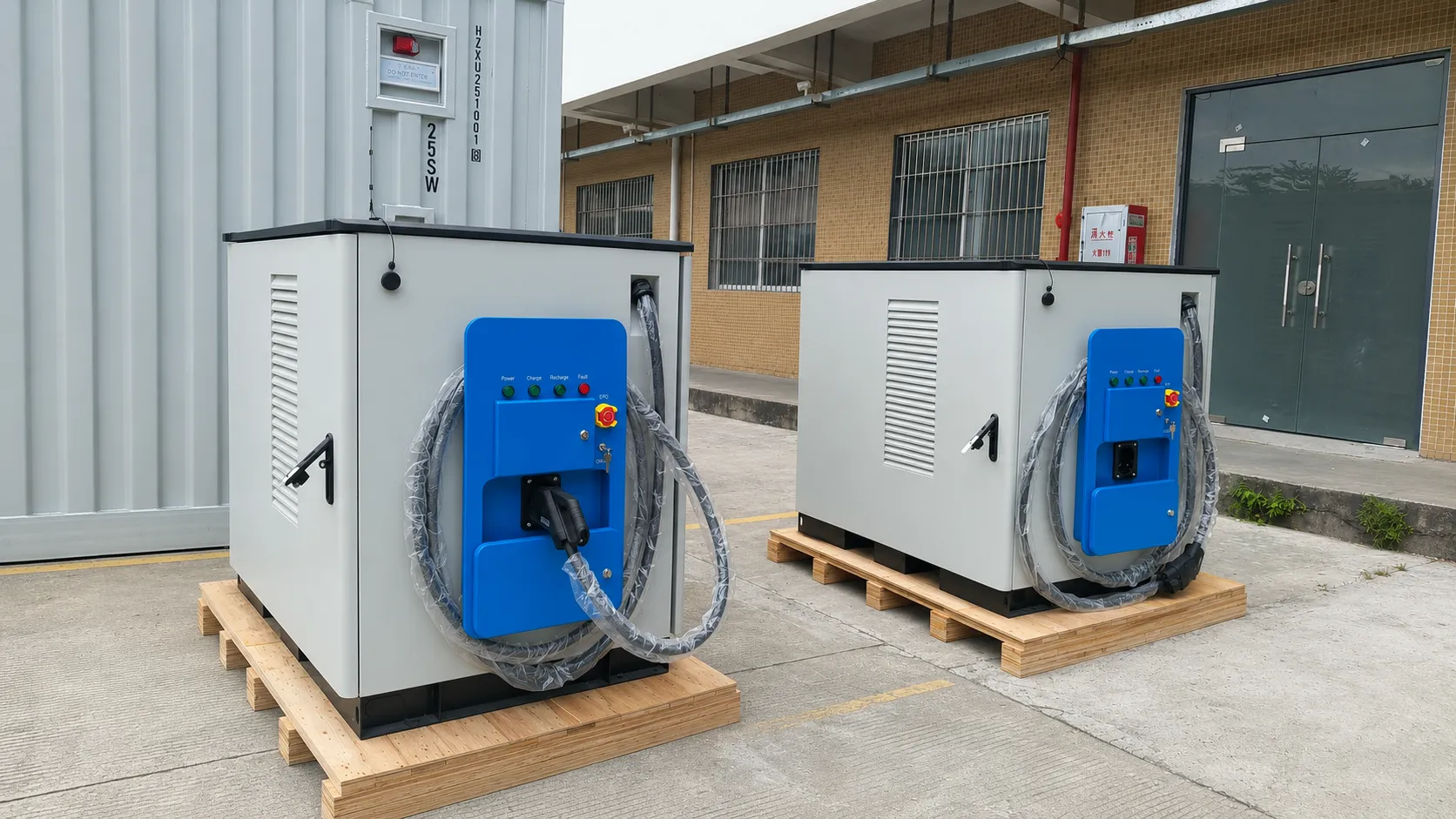 AINEGY dual-gun battery-integrated EV fast charging system for simultaneous vehicle charging thumbnail