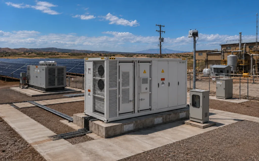 AINEGY grid-forming hybrid microgrid with solar battery diesel generator optional grid and remote industrial loads