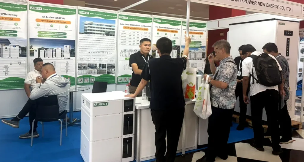 AINEGY residential energy storage system at IIW Indonesia 2026