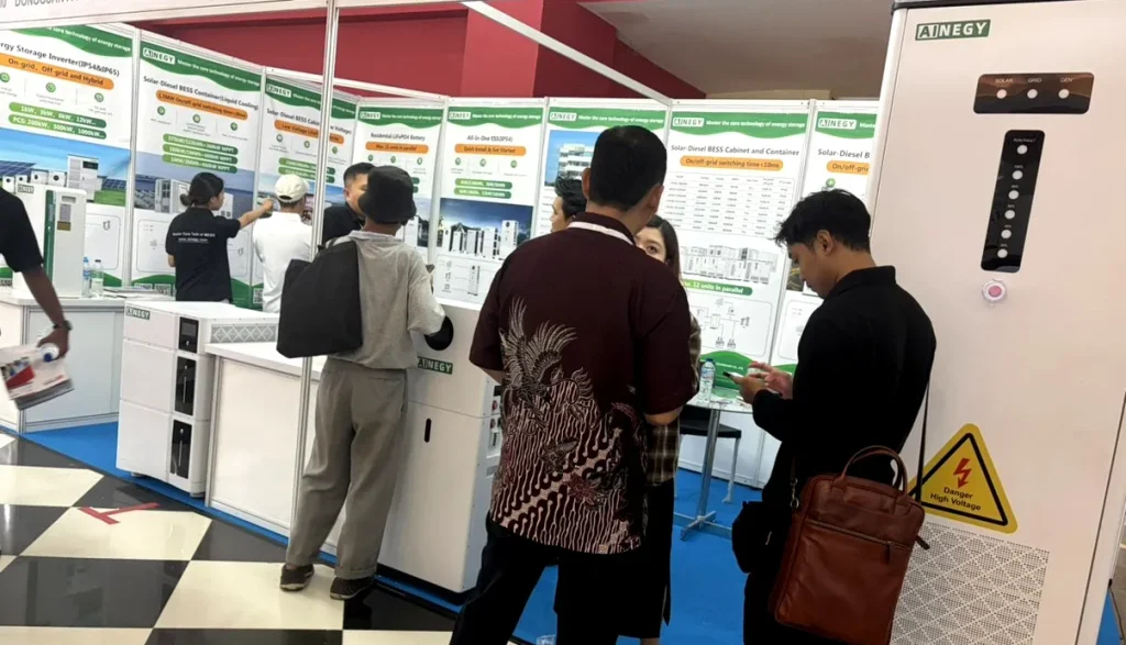 AINEGY solar-diesel BESS microgrid presented in Jakarta