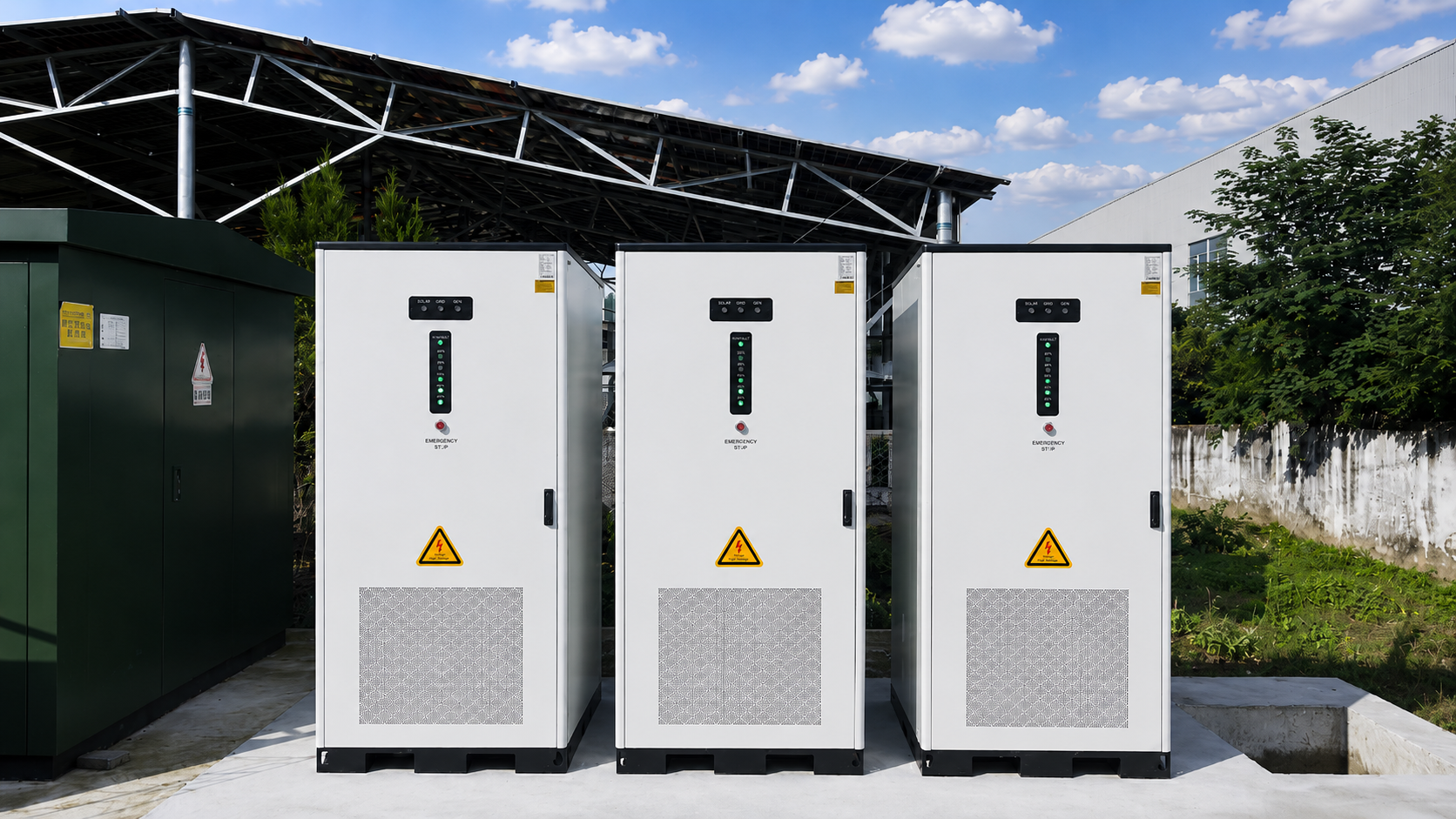 AINEGY On-grid Solar BESS Cabinet Liquid Cooling PV battery grid load system diagram