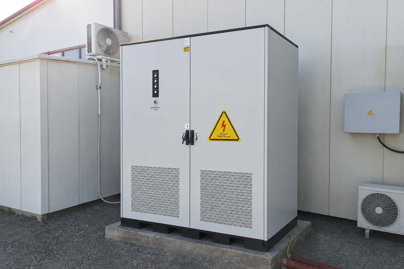 AINEGY PCS-integrated Off-grid BESS Cabinet / Liquid Cooling applications for remote factories gas stations supermarkets mountain island mines oilfields and backup power projects