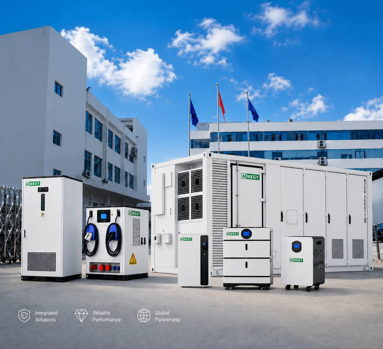 AINEGY solar BESS diesel hybrid microgrid system